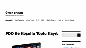 What Omererkan.com website looked like in 2017 (6 years ago)