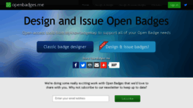 What Openbadges.me website looked like in 2017 (6 years ago)