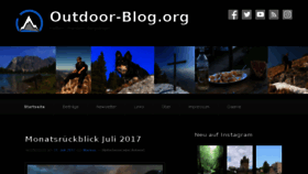 What Outdoor-blog.org website looked like in 2017 (6 years ago)