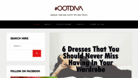 What Ootdiva.com website looked like in 2017 (8 years ago)