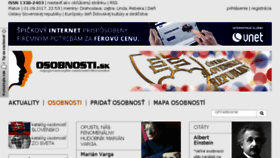 What Osobnosti.sk website looked like in 2017 (6 years ago)