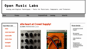 What Openmusiclabs.com website looked like in 2017 (6 years ago)