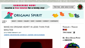 What Origamispirit.com website looked like in 2017 (6 years ago)