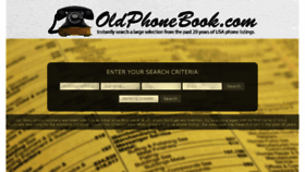 What Oldphonebook.com website looked like in 2017 (6 years ago)