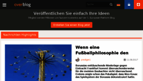 What Over-blog.ch website looked like in 2017 (6 years ago)