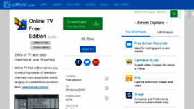 What Online-tv-free-edition.en.softonic.com website looked like in 2017 (6 years ago)
