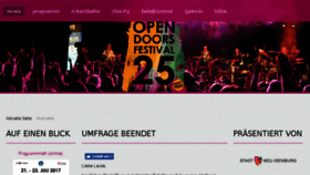 What Open-doors-festival.de website looked like in 2017 (6 years ago)