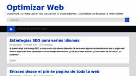 What Optimizarweb.net website looked like in 2017 (6 years ago)