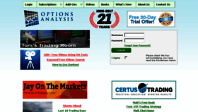 What Optionsanalysis.com website looked like in 2017 (6 years ago)