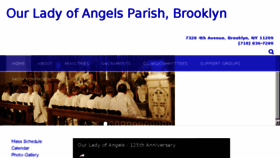 What Ourladyofangelsparish.org website looked like in 2017 (6 years ago)