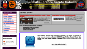 What Oshukai.fr website looked like in 2017 (6 years ago)