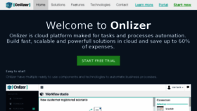 What Onlizer.com website looked like in 2017 (6 years ago)