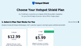 What Order.hotspotshield.com website looked like in 2017 (6 years ago)