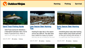 What Outdoorninjas.com website looked like in 2017 (6 years ago)