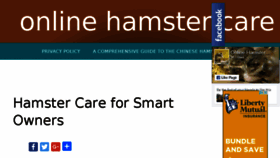 What Onlinehamstercare.com website looked like in 2017 (6 years ago)