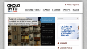 What Okolobytu.cz website looked like in 2017 (6 years ago)