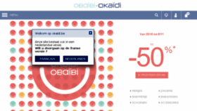 What Okaidi.be website looked like in 2017 (6 years ago)