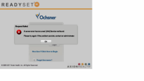 What Ochsner.readysetsecure.com website looked like in 2017 (6 years ago)
