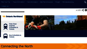 What Ontarionorthland.ca website looked like in 2017 (6 years ago)