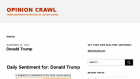 What Opinioncrawl.net website looked like in 2017 (6 years ago)