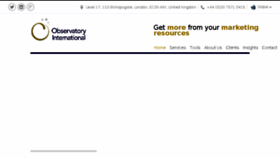 What Observatoryinternational.com website looked like in 2017 (6 years ago)
