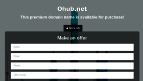 What Ohub.net website looked like in 2017 (6 years ago)