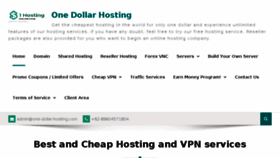 What One-dollar-hosting.com website looked like in 2017 (6 years ago)