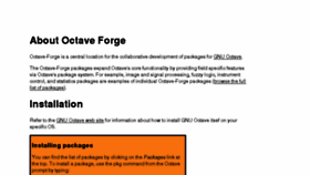 What Octave.sourceforge.io website looked like in 2017 (6 years ago)