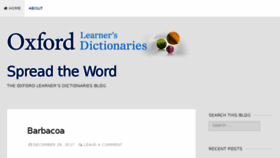 What Oxfordlearnersdictionariesblog.com website looked like in 2018 (6 years ago)