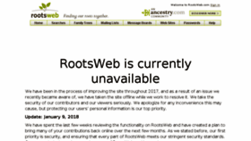 What Obits.rootsweb.ancestry.com website looked like in 2018 (6 years ago)