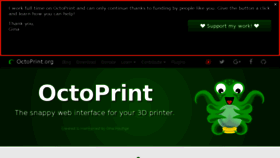 What Octoprint.org website looked like in 2018 (6 years ago)