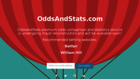 What Oddsandstats.com website looked like in 2018 (6 years ago)