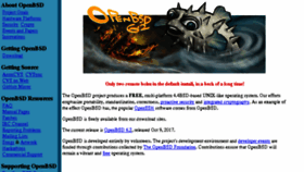 What Openbsd.org website looked like in 2018 (6 years ago)