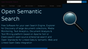 What Opensemanticsearch.org website looked like in 2018 (6 years ago)