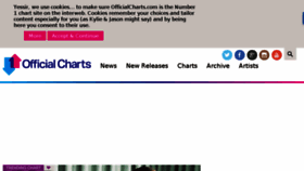 What Officialcharts.com website looked like in 2018 (6 years ago)