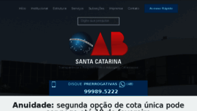 What Oab-sc.org.br website looked like in 2018 (7 years ago)