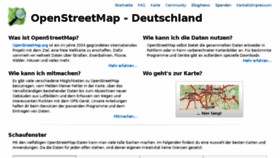 What Openstreetmap.de website looked like in 2018 (6 years ago)