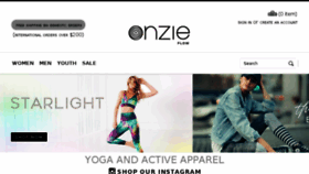 What Onzie.com website looked like in 2018 (6 years ago)