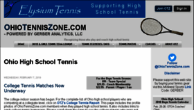What Ohiotenniszone.com website looked like in 2018 (6 years ago)