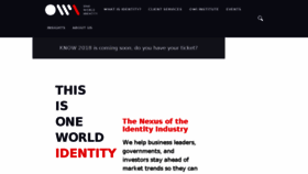What Oneworldidentity.com website looked like in 2018 (6 years ago)