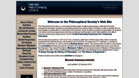 What Oxfordphilsoc.org website looked like in 2018 (6 years ago)
