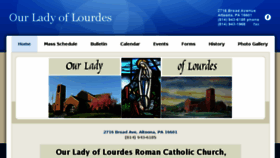 What Ourladyoflourdesaltoona.com website looked like in 2018 (6 years ago)