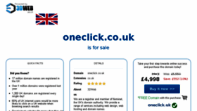What Oneclick.co.uk website looked like in 2018 (6 years ago)