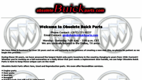 What Obsoletebuickparts.com website looked like in 2018 (6 years ago)