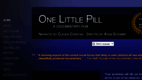 What Onelittlepillmovie.com website looked like in 2018 (6 years ago)