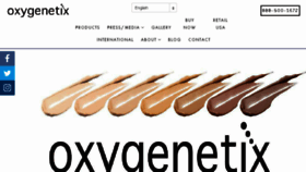 What Oxygenetix.com website looked like in 2018 (6 years ago)