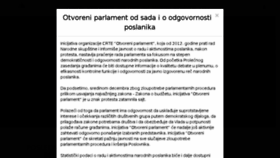 What Otvoreniparlament.rs website looked like in 2018 (6 years ago)