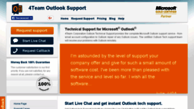 What Outlooksupport.4team.biz website looked like in 2018 (6 years ago)