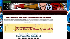 What Onepunchman.me website looked like in 2018 (6 years ago)