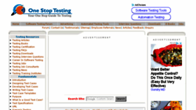 What Onestoptesting.com website looked like in 2018 (6 years ago)